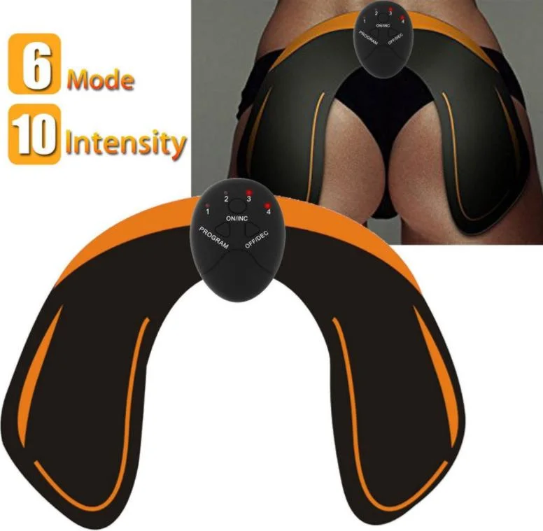 Smart Ladies Easy Body Fitness Equipment Safety 6mode 10 Intensity EMS Ass Paste Hip Trainer for Home Use
