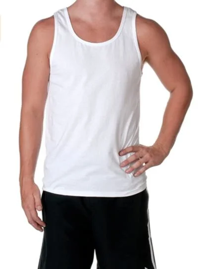 Am-04 Men&prime;s Cotton Tank Tops Sleeveless Casual Classic Outside Wear T-Shirts Sport Running Vest