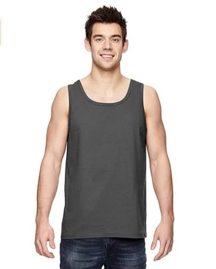 Am-04 Men&prime;s Cotton Tank Tops Sleeveless Casual Classic Outside Wear T-Shirts Sport Running Vest