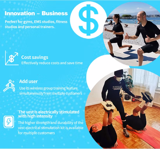 Customized ODM OEM Wireless Dry Silicone Electrode EMS Training Suit for Personal Home Train