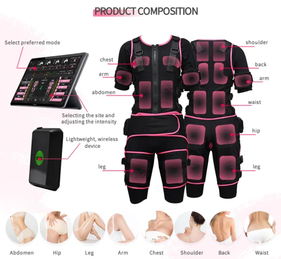 Bodytech Beauty Salon Equipment Consumption Calorie EMS Session Jacket Promotes Metabolism Wonder EMS Beauty Slimming Suit