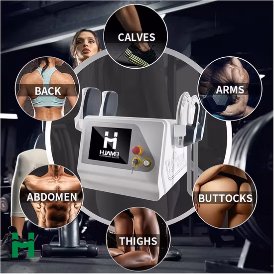 4 Handles EMS Muscle Stimulator Culpting Body Sculpting Hiemt PRO Emslim Building Machine Sculpt